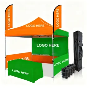 Single Layer 3×3 Aluminum Trade Show Tent Marquee Gazebo Canopy Outdoor Advertising Printed Logo Oxford Cloth