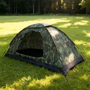 Single Person Camouflage Three season Snowfield Nail 190T Silver Coated Tent Outdoor Camping Backpacking Beach Hiking Portable