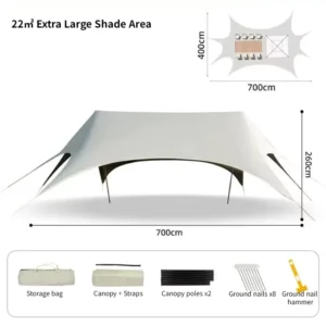 Sky Tent Outdoor Camping Shade Cloth Sunshade Shelter