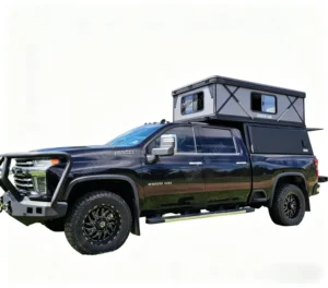Slide in Truck Camper Hard Shell Aluminum Shell Four-Season Quick Automatic Opening Pickup Camper for Chevy Silverado 1500
