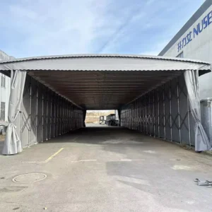 Sliding Folding Awning Iron Pipe Oxford Fabric Large Warehouse Shelters Outdoor Car Shelter Waterproof All Seasons Rain Sun