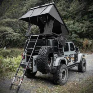 Slimline Hard Shell Rooftop Tent SUV Pickup 8cm Height Aluminum Frame Solar Panel Integration 4-Person Capacity Quick Automatic