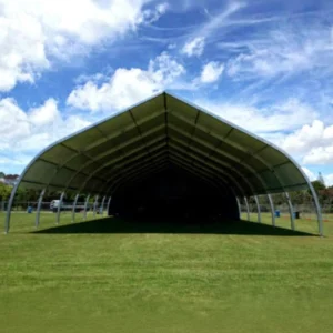 Snowproof Aluminum Structure Curve Shape Storage Big Tent for Material Warehouse in Romania