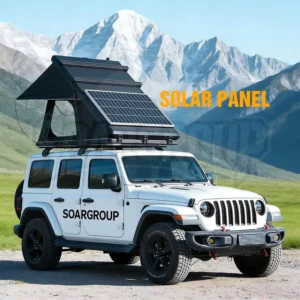 Soar Group Foldable Wedge Rooftop Tent Hard Shell Four season Double Layer Quick Automatic Opening Camping Tent for SUV Truck