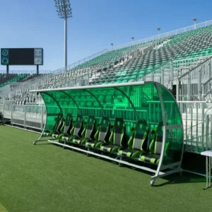 Soccer Dugout Player Bench Football Team Shelter with UV Protection Portable Stadium Seats for Substitutes