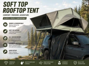 Soft Shell Roof Top Tent Family Outdoor Camping SUV Car