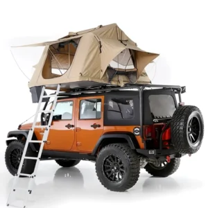 Soft-Top Rooftop Tent Stainless Steel Frame Weatherproof Textile Double Layer Quick Automatic Opening