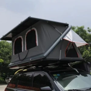 Solar Panel Aluminum Clamshell Hard Shell Rooftop Tent for 4-Person 4×4 Off-Road Camping