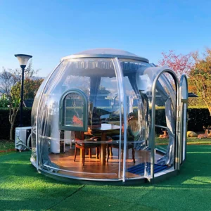 Sound Insulation Accommodation for Stargazing Custom Spherical Hotel Geodesic Polycarbonate Glamping Bubble House Dome Tent