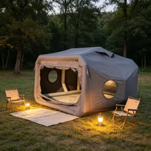 Space Capsule Square Shape One Click Inflate Windproof Hardware for Family Weekend Mountain Holiday Outdoor Inflatable Tent