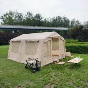 Spacious 13.68sqm Tent Double door AB Version With Skylight Auto Opening 5 6 Person Four Seasons For Outdoor Camping