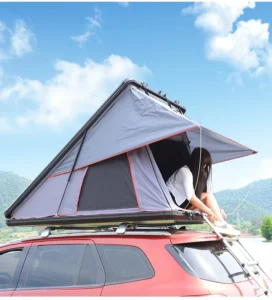 Spacious 3 Person Car Roof Top Tent Universal Mount for Most Vehicles Compact Fold Design Weather Resistant