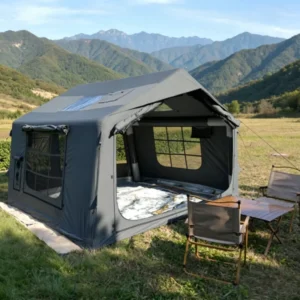 Spacious Cotton Canvas Outdoor Tent for All Seasons with Quick Setup, Skylight, and Stove Feature