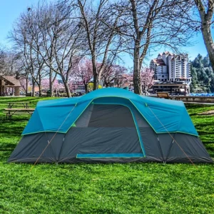Spacious Four season Outdoor Camping Tunnel Tent Two Bedrooms Living Room Mesh Waterproof for Family Travel Picnics