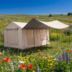 Spacious Inflatable Camping Tent 12sqm 300D Oxford 3x4x2m Twin Door Dual Skylight Outdoor Factory