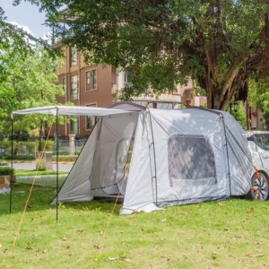 Spacious Outdoor Car Tail Tent Extended Roof Double Layer Design for 3 4 People SUV Camping Road Trips & Self Driving Tours