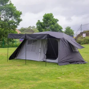 Spacious Outdoor Double Layer Camping Tent With Durable Aluminum Alloy Frame PU 3000mm Waterproof Rating For6 8 Persons