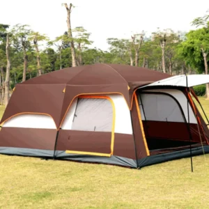 Spacious Oxford Cloth Two-Room-One-Hall Double-Layer Sunproof Rainproof Breathable Family Canopy Tent for 8-12 People