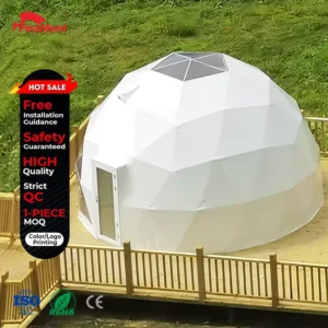 Spacious and Ventilated Geodesic Dome Glamping Tent for Safari Camps and Adventure Tourism Destinations