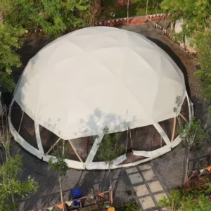 Spherical Dome Tents for Glamping Outdoor Events Weather-Resistant Oxford Steel Frame Three-Season