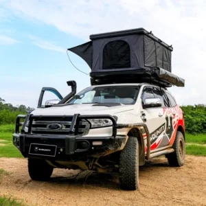 Square Canvas Rooftop Tent, 145cm, Hard Shell, Four-Season, Foldable, 4×4 Camping