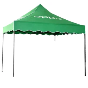 Square Folding Tent with Iron Frame Advertising Canopy 3 m Outdoor Stall Sun Shade and Rain Shelter