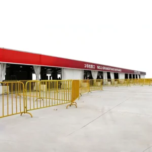 Stadium Ticket Checking Service Tent Multi Passage Layout With Safety Crowd Barrier for Large Race Performance Visitor Entrance