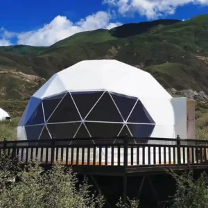 Starry Sky Spherical Bubble Tent Two Bedrooms Living Room PVC Tensile Membrane Galvanized Steel Frame Outdoor Camping Hotel