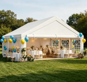 Steel Frame PVC Tent Outdoor Wedding Party Exhibition Camping Shelter Heavy Duty Waterproof