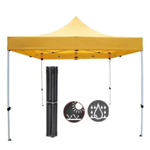 Steel-Frame Pop-Up Canopy Tent, 3x3m Square, Waterproof, for Weddings, Hotels, Trade Shows, and Outdoor Events