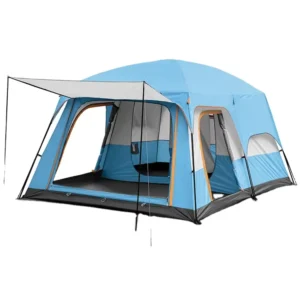 Straight Wall Two Rooms One Hall Family Tent Large Space Windproof House Tent for 6-8 People