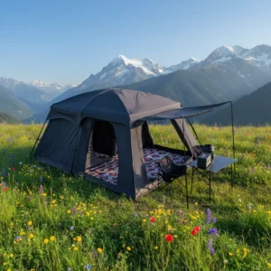 Sturdy Four Season Double Layer Two Bedroom One Living Room Tent Thickened Oxford Fabric Sunscreen Waterproof Quick Camping