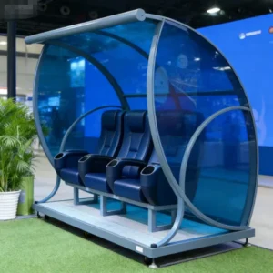 Substitute Player Bench Football Team Shelter for Players and Referees with Armchair TBX-4