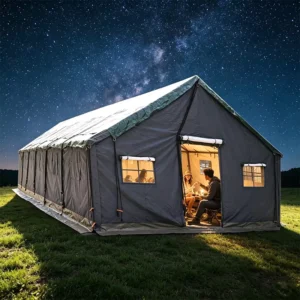 Summer 5x15m Heavy Duty Commercial Event Tent Large Capacity Waterproof Windproof Canvas Quick Automatic Opening Outdoor Safari