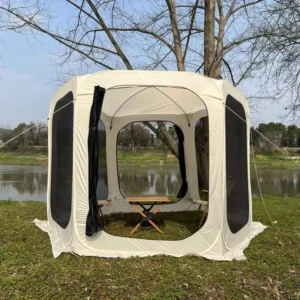 Summer Camping Tent Quick Set Foldable Portable 210D Oxford Tent Mesh Outdoor Breathable Sunshade Mosquito proof Tent