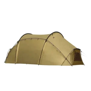 Summer Outdoor Camouflage Double-Layer Inflatable Nylon Rainproof Extra Large Tent for 6-8 People, Two Rooms and One Living Room