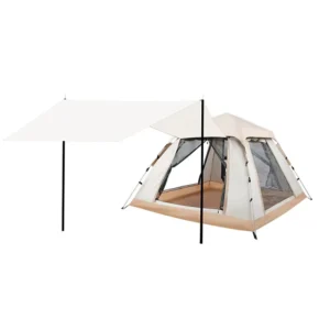 Summer Outdoor Camping Canopy Tent 2-in-1 Automatic Quick-Open Foldable Waterproof Sunproof Gear 2 Persons Oxford
