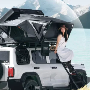 Summer Outdoor Camping Hard Shell Roof Top Tent Pop Up Truck Camper 420D Oxford Waterproof 2 3 People