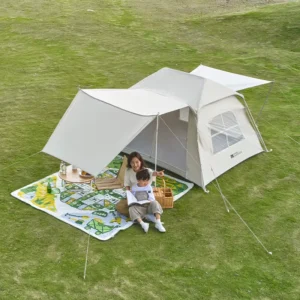 Summer Waterproof Pop-Up Tent Zero Automatic 150 Double-Layer Black Coating for Outdoor Travel