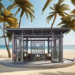 Sun Shade Canopy Rainproof Outdoor Garden House Hardtop Gazebo