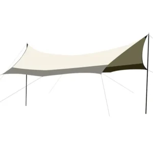 Sun Shelter Windproof Ultra-Light Folding Portable Hiking Picnic Gear Black Coated Canopy Awning Tent Tarp for Outdoor Camping