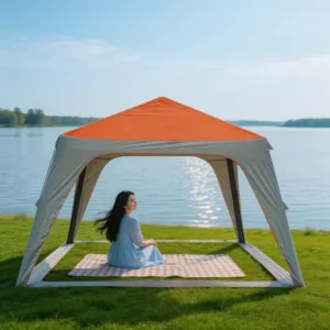 Sun protection and Rainproof Thick Sunshade Canopy Beach Camping Awning Fully Automatic No Need for Setup Inflatable Tent
