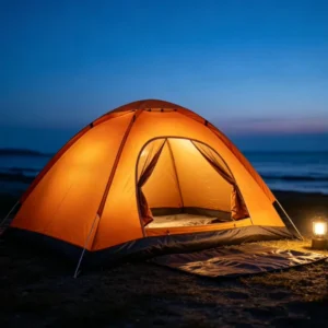 Sunproof UV Protected Portable Large Family Camping Tent for Countryside Outdoor Camps and Lakeside Family Leisure Travels