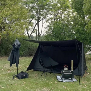 Super Lightweight Four-season Iron Poles Camouflage Oxford Fabric One Bedroom Single Layer Rain Dew Resistant Camp Tent Camping