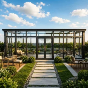 Superior Glass House Sunroom Four Season With Aluminum Frame for Garden Outdoor Living Space Extension
