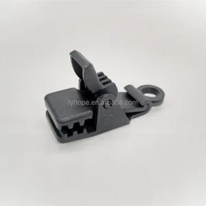 TA2061 Black Plastic Tarp Clamp Wind Rope Clamp Plastic Awning Clamp for Camping Tent