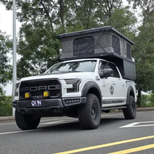 TP06W 2 Person Camper Pickup Truck Hard Shell Rooftop Hard Sided Pop Up Truck Camper