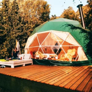 Temporary Outdoor Glamping Luxury Morocco Geo Dome Tent 6m Diameter for Hotel or Small Event