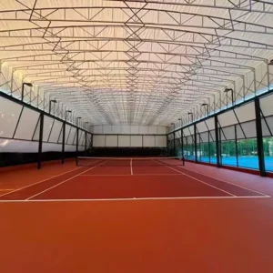 Tennis Court Retractable Roof Shelter, Galvanized Steel PVC, 3000mm, Waterproof