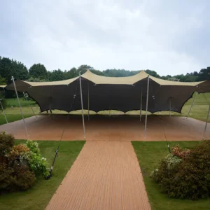 Tensile Stretch Pole Party Tent with PU Coating, 410GSM Sunshade